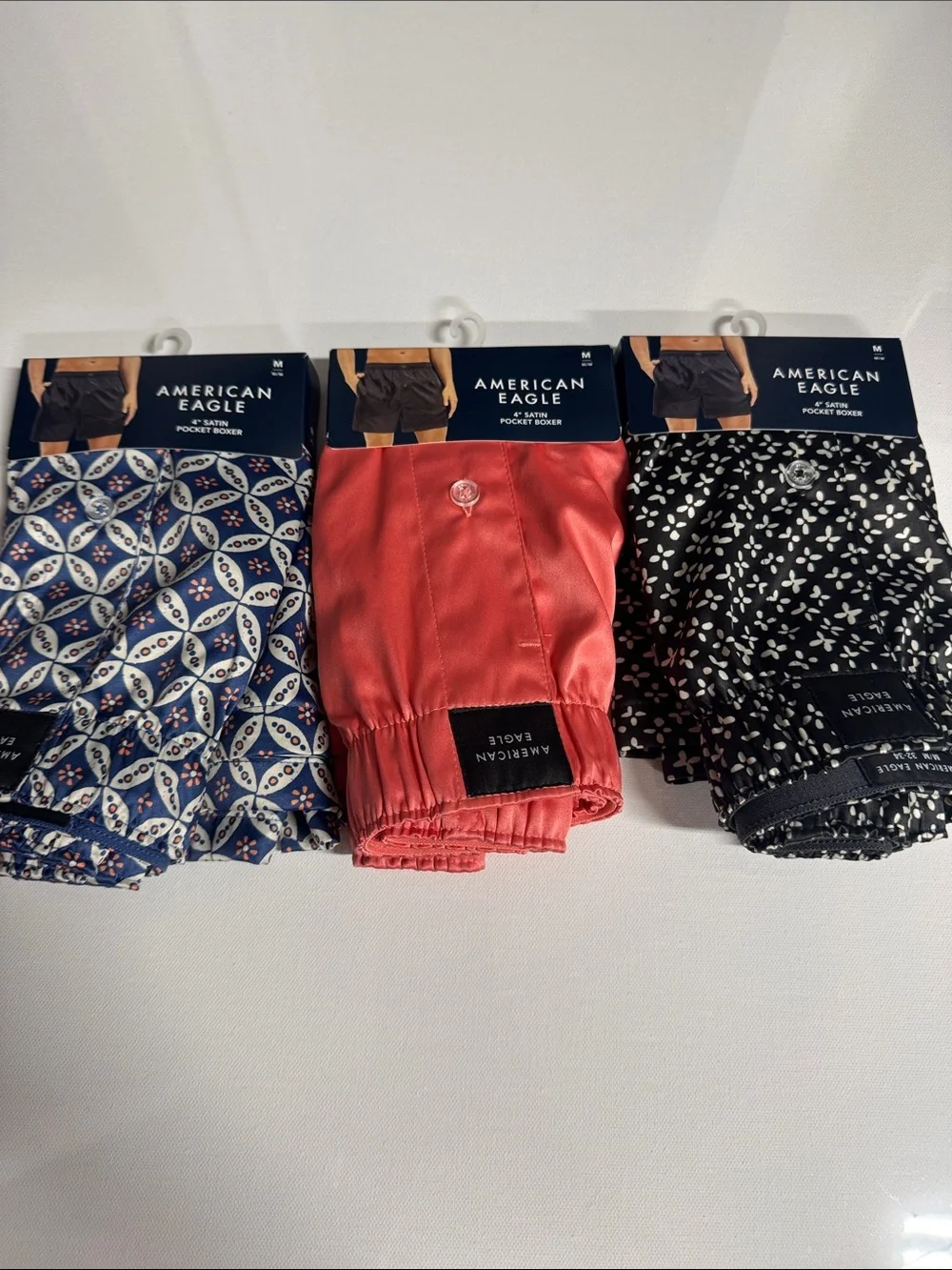 Satin Boxers Mens Medium 3 Pack American Eagle